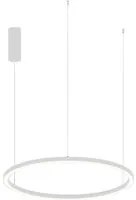 Sospensione LED HOOP in alluminio bianco con funzione CCT 80 cm.