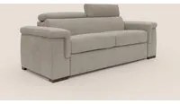 Divano Letto 3 Posti 200x100x95 cm in Tessuto Panna