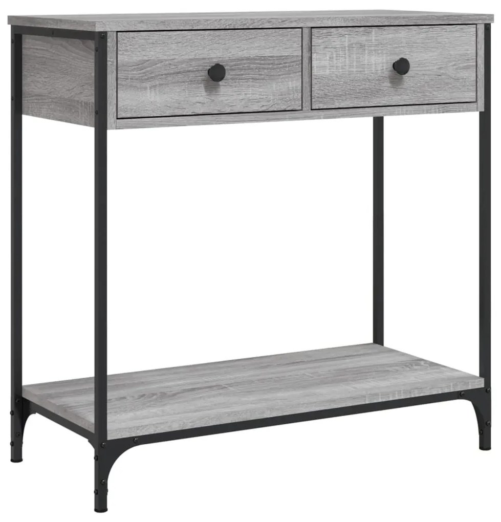 Tavolino consolle grigio sonoma 75x34,5x75cm legno multistrato