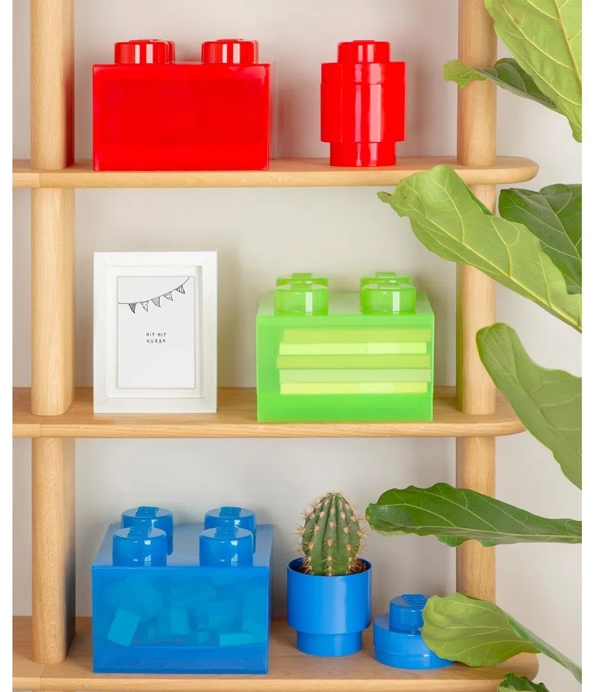 Scatola per bambini rossa in plastica 25x25x18 cm – LEGO®