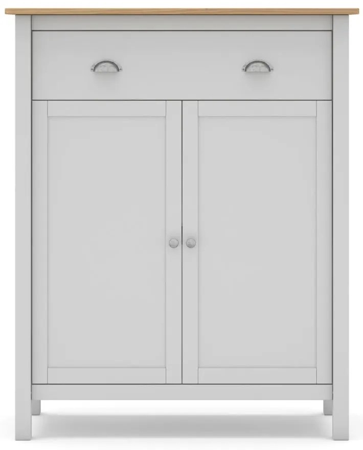 Cassettiera alta in pino bianco/naturale 90x110 cm Misti - Marckeric