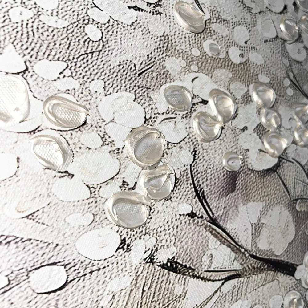 Quadro con elementi dipinti a mano 70x100 cm White Tree – Styler