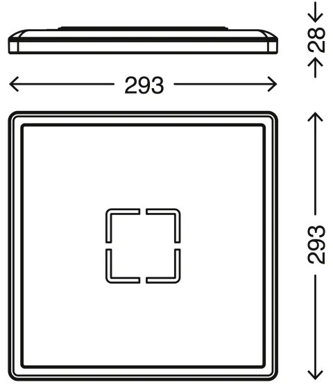 Briloner 3390-015 -Plafoniera LED FREE LED/18W/230V 29x29 cm