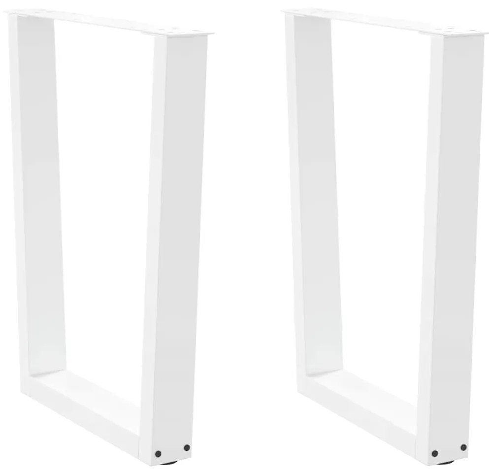 Gambe Per Tavolo Pranzo A V 2 Pz Bianco 60x(72-73,3)cm Acciaio /