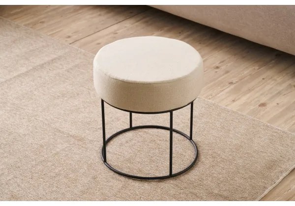 Pouf RELO Ø 40 cm crema