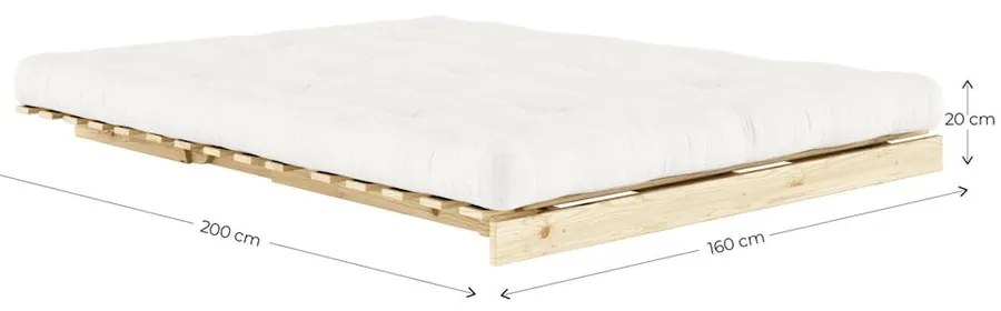 Divano letto marrone 160 cm Roots - Karup Design