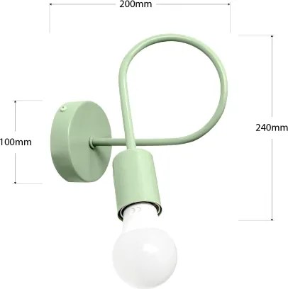 Applique da parete OXFORD 1xE27/15W/230V verde