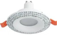 Faretto incasso moderno bianco tondo cristalli brillantini luce LED 5W GU10 65mm LUCE 4000K