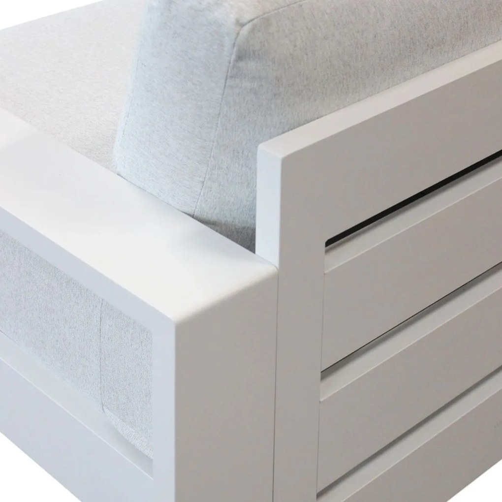FEDRA - salotto con struttura in alluminio bianco o antracite