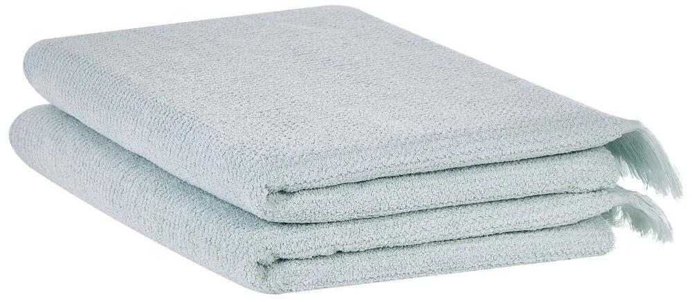 Set di 2 asciugamani cotone verde menta ATIU Beliani