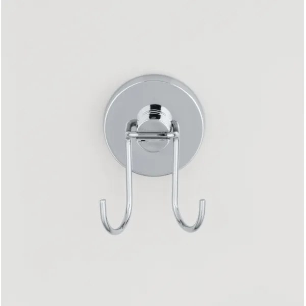 WENKO 20877100-Raschietto VACUUM-LOC RUND STAH 24,5x25 cm acciaio inossidabile/lucido cromo/argento