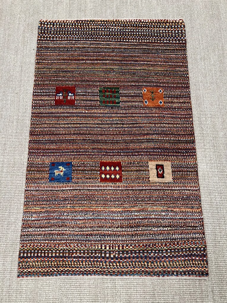 Gabbeh Tappeto 80 x 130 (Iran) Annodato A Mano