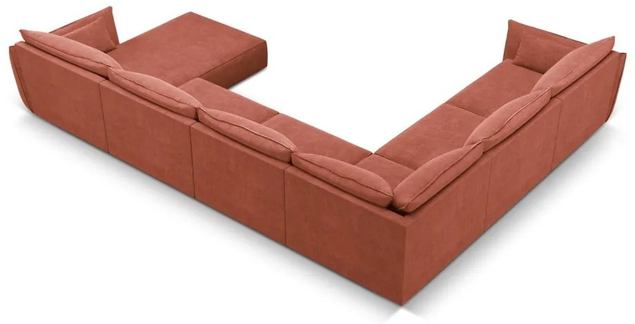 Divano angolare rosso (angolo sinistro) Vanda - Mazzini Sofas