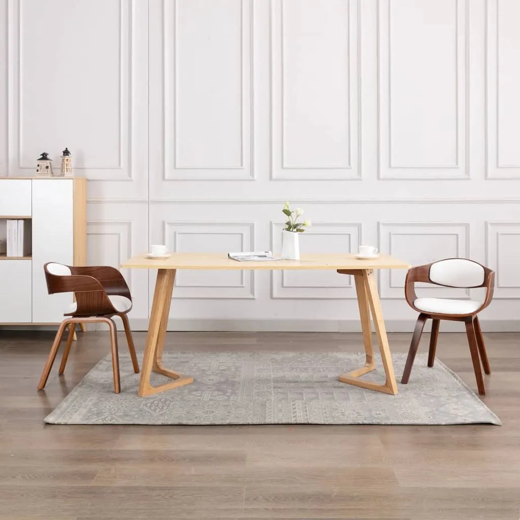 Sedie Da Pranzo 2 Pz İn Legno Piegato E Similpelle /