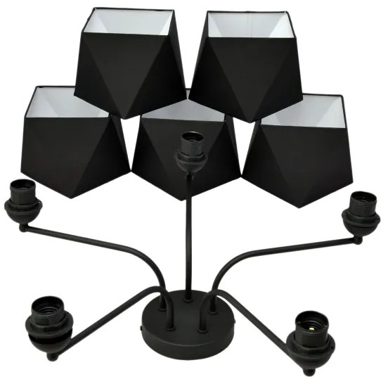 Lampadario ADAMANT 5xE27/15W/230V nero