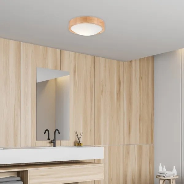 Plafoniera OAK SLIM 1xE27/60W/230V rovere Ø 27 cm
