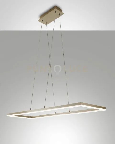 Bard sospensione oro opaco l.92x32cm a led 3000k - 52w - 5180 lm di...
