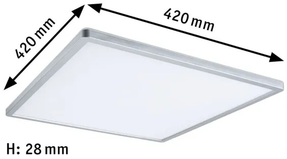 Paulmann 71009 - Pannello LED dimmerabile ATRIA 22W 230V 4000K cromo opaco