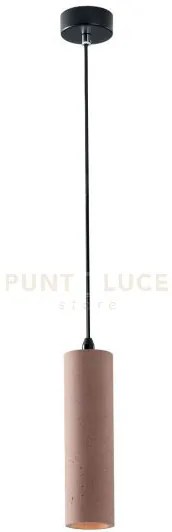 Lampadario a sospensione kruk tonda mattone 1 luce attacco gu10 7x1...