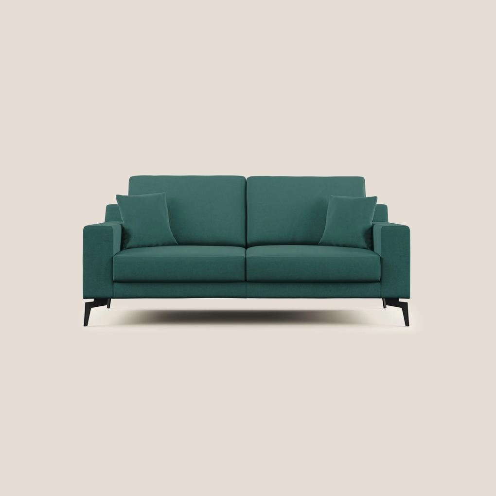 Prestige divano moderno in microfibra smacchiabile T11 petrolio 146 cm