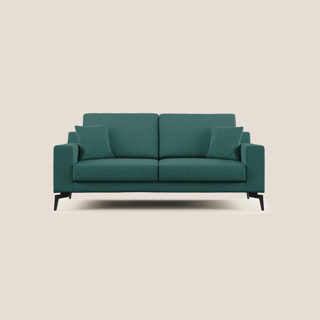 Prestige divano moderno in microfibra smacchiabile T11 petrolio 186 cm