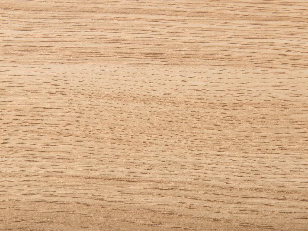 Letto in legno marrone chiaro e bianco 180 x 200 cm SERRIS Beliani