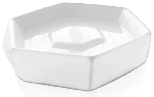 Portasapone bagno bianco da appoggio Gedy serie Dalia in ceramica