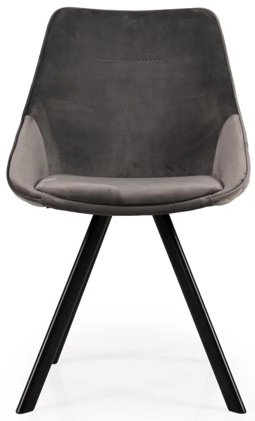 Sedie da pranzo in velluto grigio in un set di 2 pezzi Ritz - Tenzo