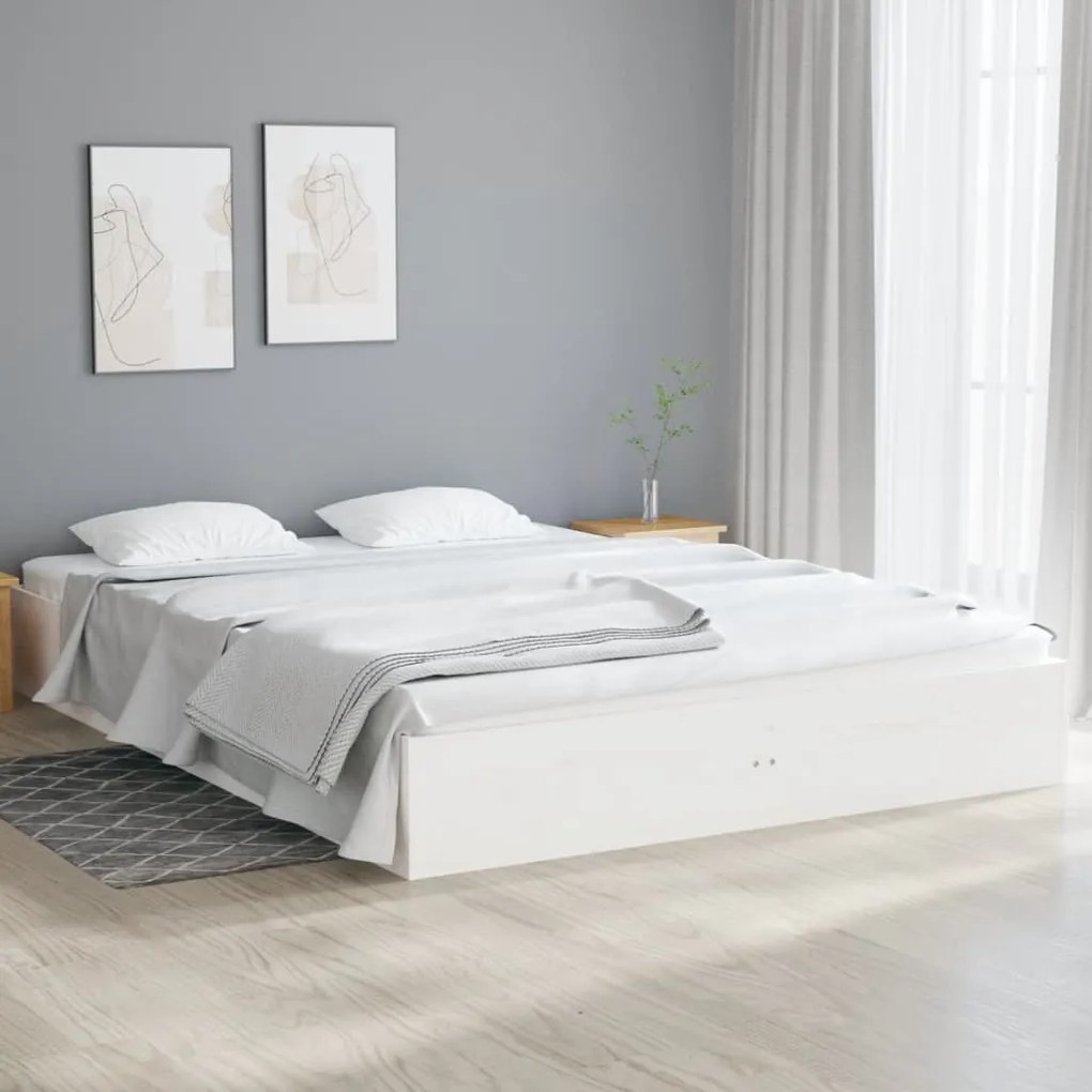 Giroletto Bianco İn Legno Massello 140x190 Cm /