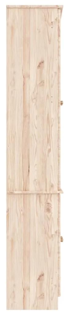 Vetrina alta 77x35x186,5 cm in legno massello di pino