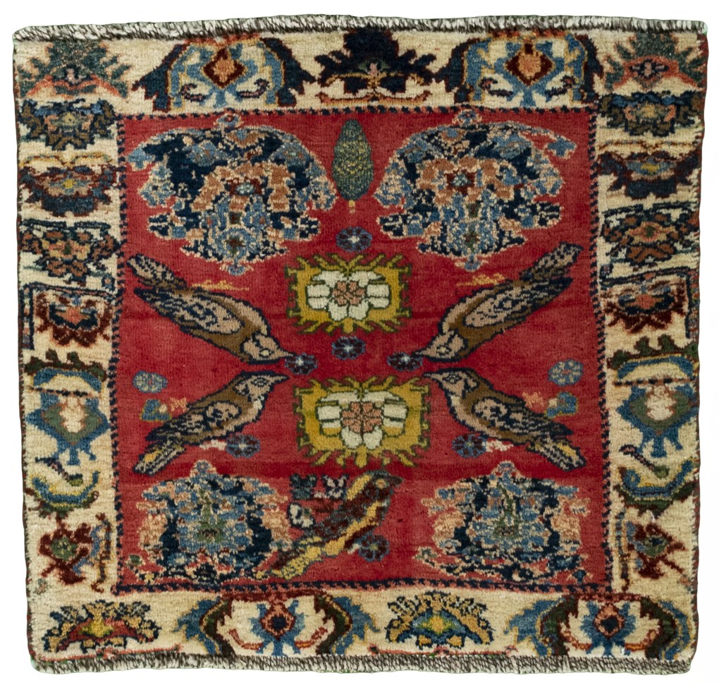 Shiraz Tappeto persiano 60 x 60 Rosso (Iran) Annodato A Mano