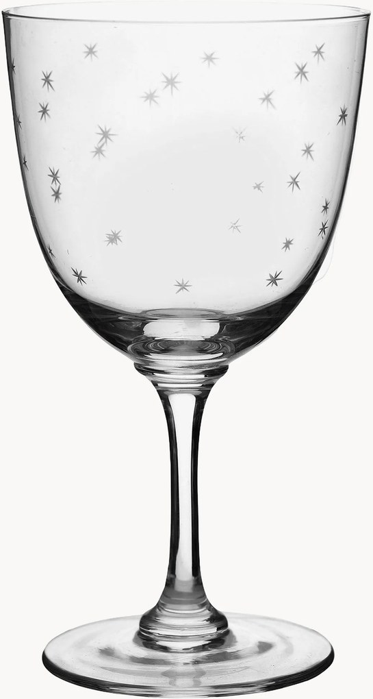 Set di 6 bicchieri da vino in cristallo soffiato Stars