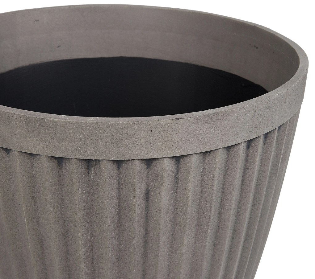 Taupe vaso di fiori 36 cm POKA Beliani