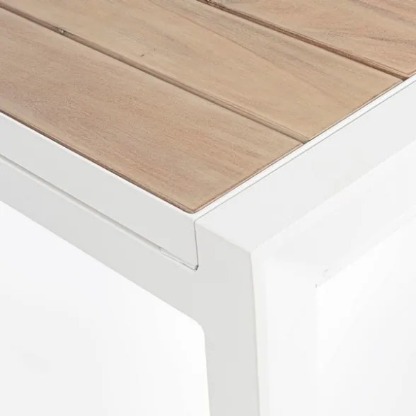 Tavolo Allungabile Da Esterno In Alluminio Bianco 100x220-340 Cm Belmar Bizzotto