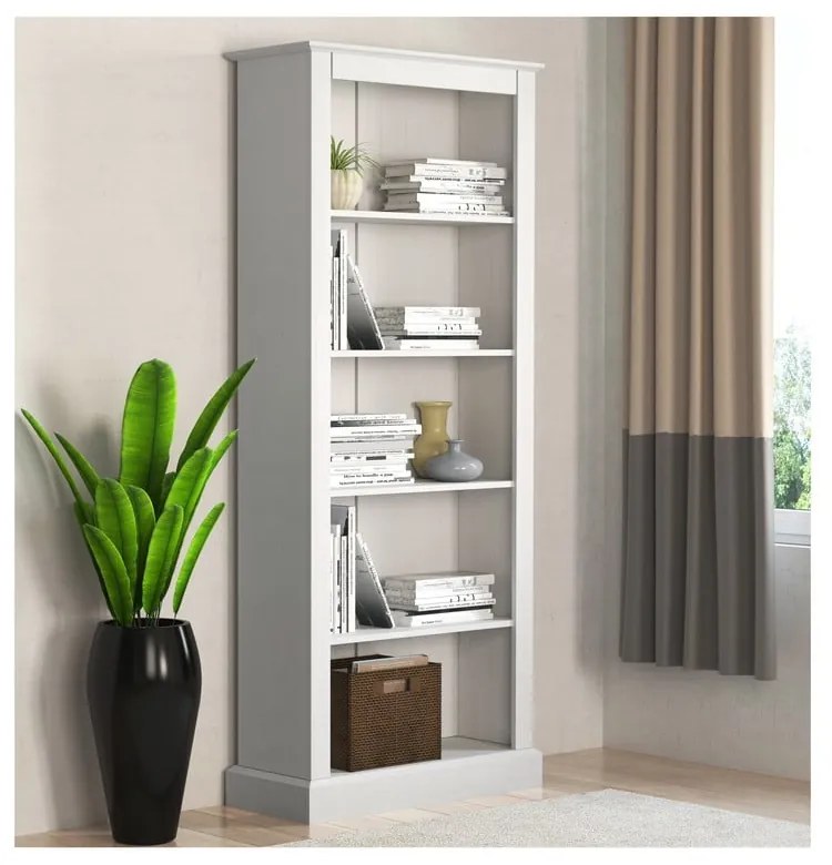 Libreria in legno di pino bianco 181x31 cm Mille - Støraa