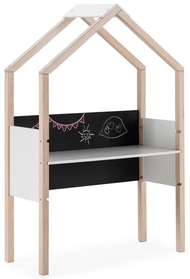 Scrivania per bambini in legno di pino 40x100 cm Roxana - Marckeric