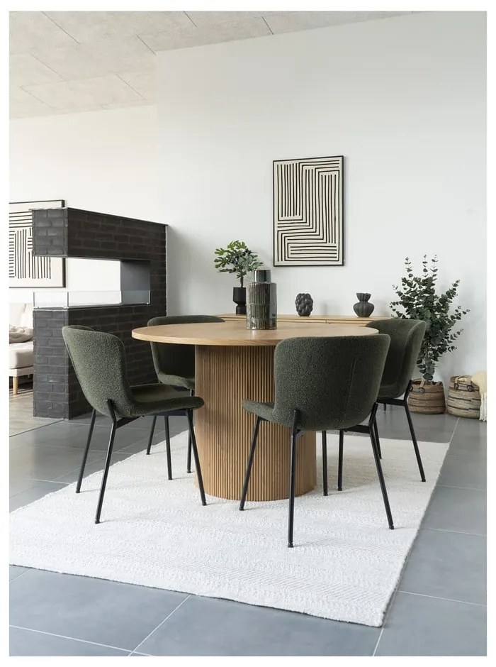 Tavolo da pranzo rotondo effetto pioppo ø 120 cm Boavista - House Nordic