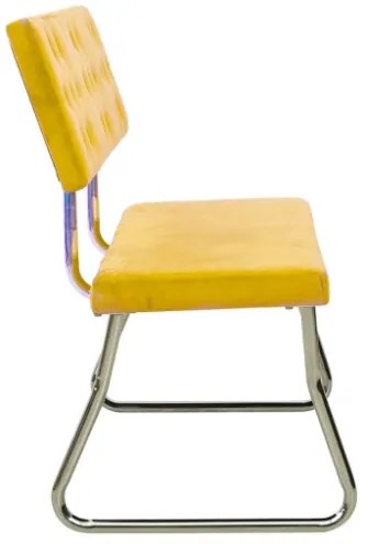 Panca 110 cm in Velluto Giallo Senape