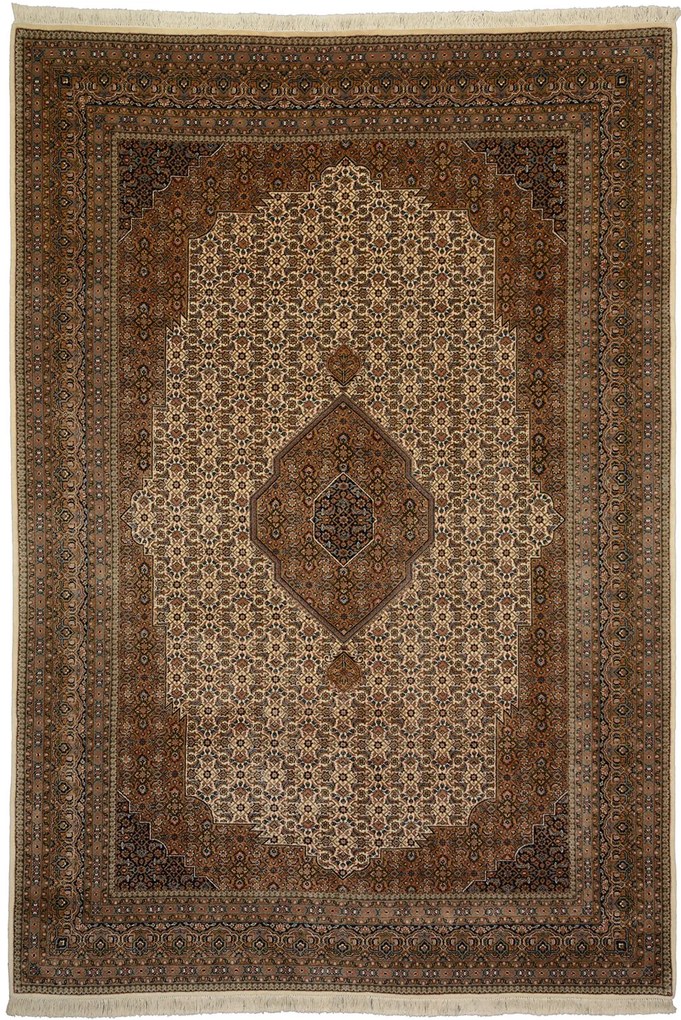 Bidjar Tappeto orientale 200 x 290 Beige (Indian) Annodato A Mano