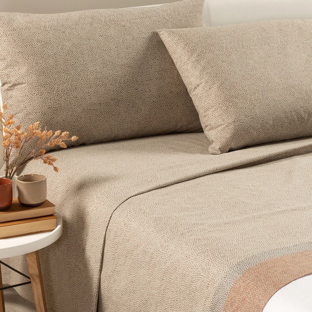Completo Lenzuola Matrimoniale Tortora British Caleffi home,