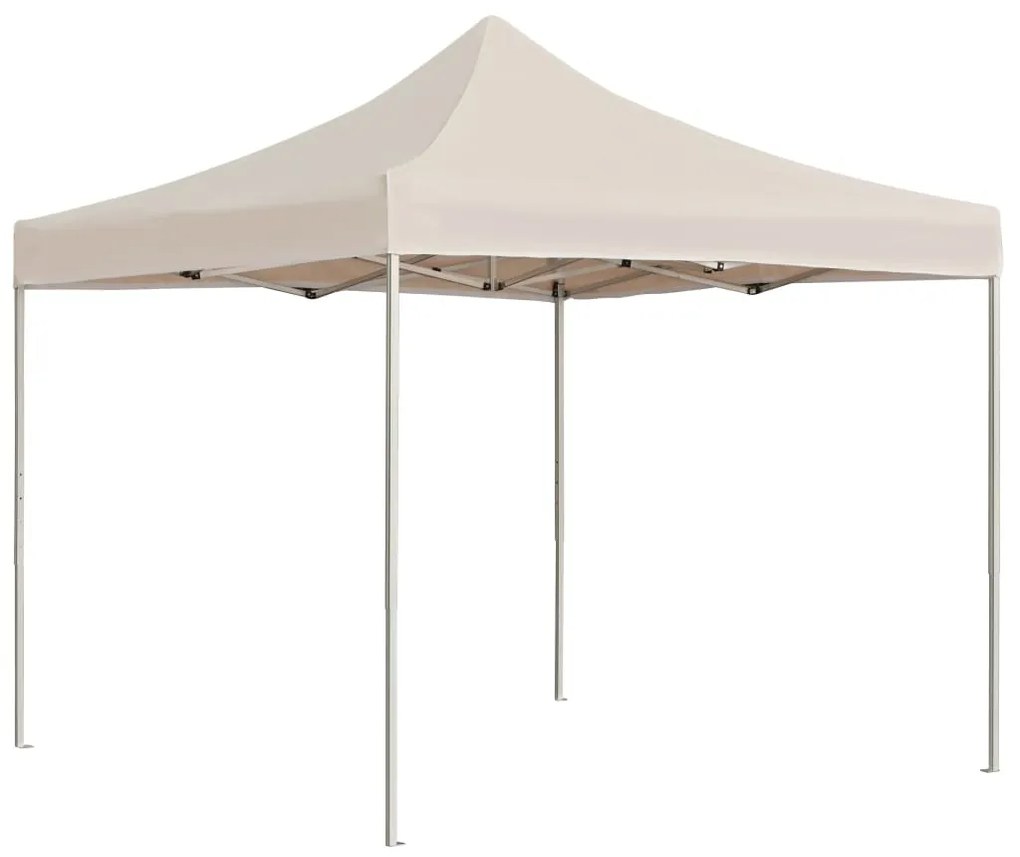 Gazebo Professionale Pieghevole Alluminio 2x2 M Crema /
