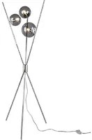 Lampada Piantana 3 Aste 3 Luci Sfere Vetro Fume H 150 cm Cromo Lance GD Trio