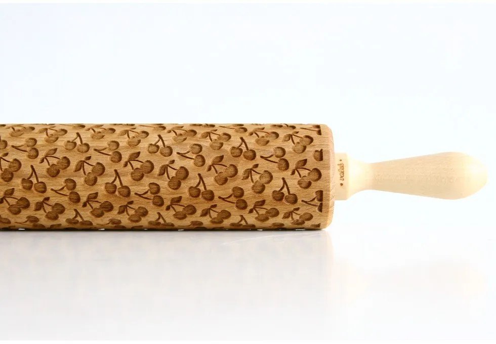 Rullo per pasta in legno goffrato Cherries - Valek