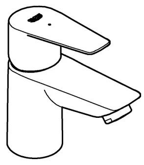 GROHE 32861001 - Miscelatore monocomando da appoggio BAUEDGE 131 mm, cromo lucido