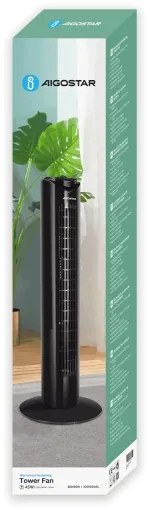 Aigostar - Ventilatore a torre 45W/230V nero