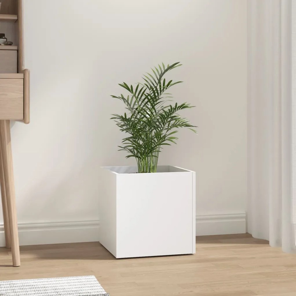 Fioriera Bianca 40x40x40 Cm İn Legno Multistrato /