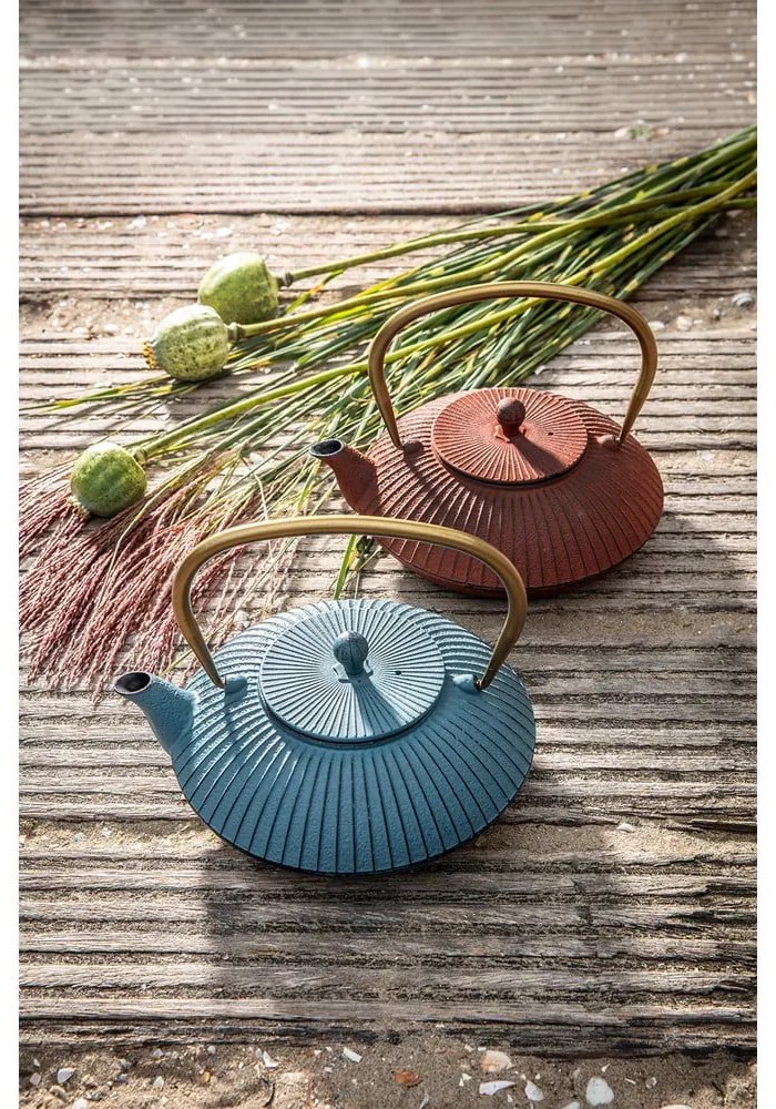 Teiera in ghisa blu 1,1 l Linhai - Bredemeijer