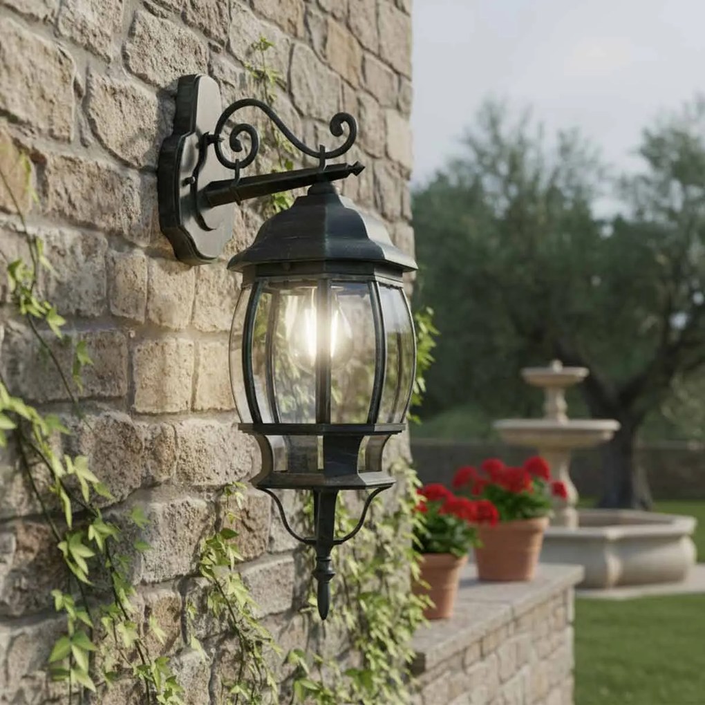 Applique da Esterno Storica E27 IP54 Verde Anticato - Serie BELLINI 1B