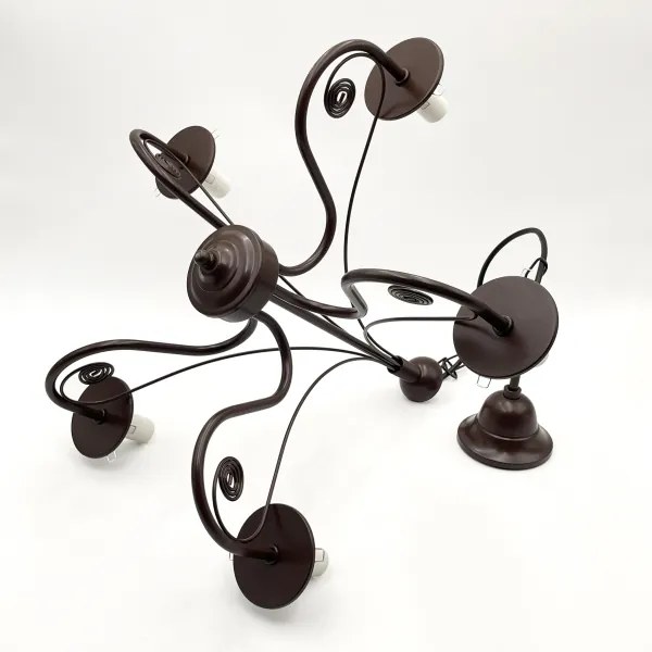 Brilagi - LED Lampadario a sospensione con catena COTTAGE 5xE14/40W/230V marrone