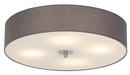 Lampada da soffitto rustica grigia 50 cm - Drum